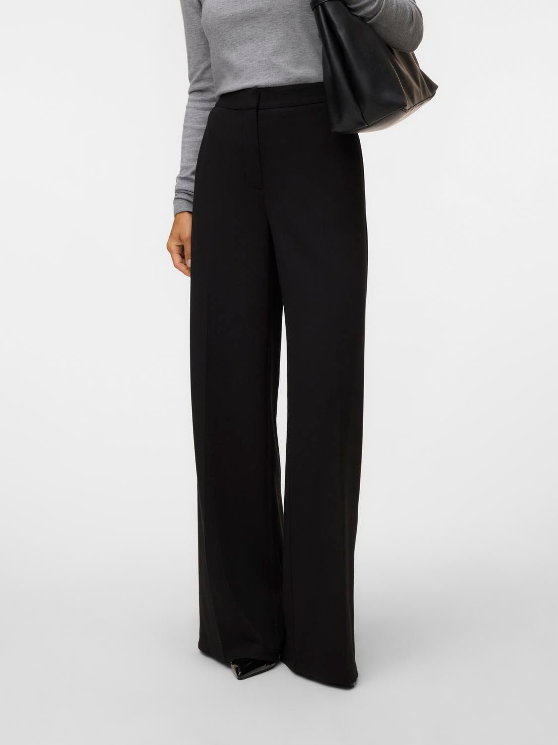 VMBELLIS Trousers - Black - VERO MODA & VILA Bergvik